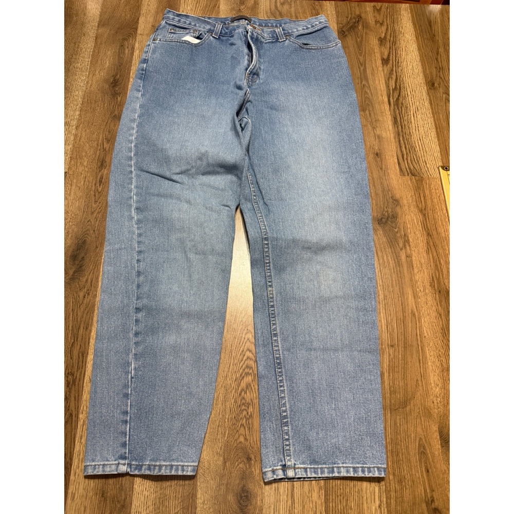 Relativity Jeans Womens 14 Blue Adult High Rise Straight Leg Denim Excellent